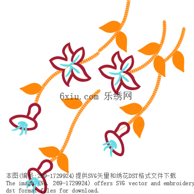 svg矢量绣花图下载