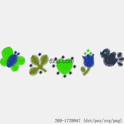 svg矢量绣花图下载