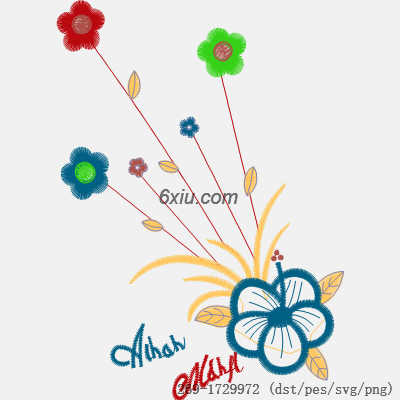 svg矢量绣花图下载