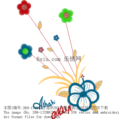 svg矢量绣花图下载