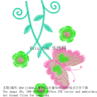 svg矢量绣花图下载