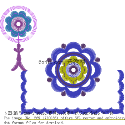 svg矢量绣花图下载