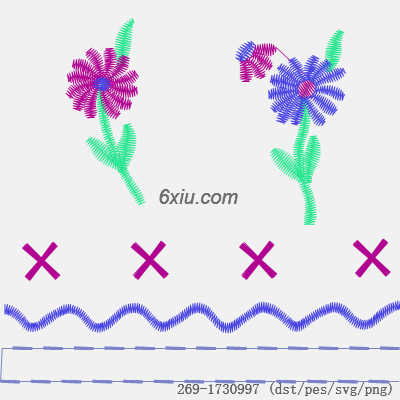 svg矢量绣花图下载