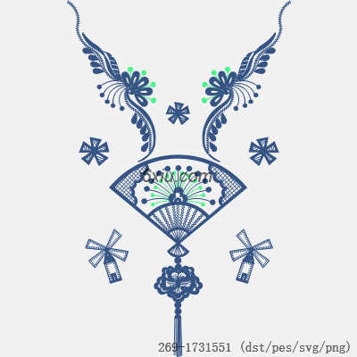 svg矢量绣花图下载