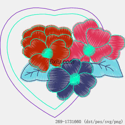 svg矢量绣花图下载