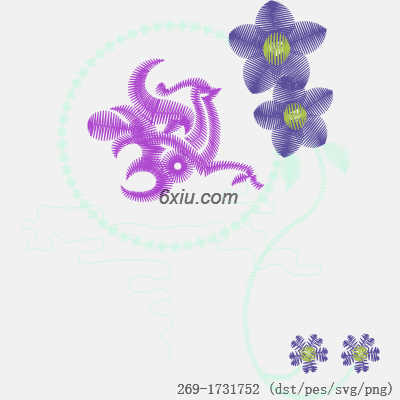 svg矢量绣花图下载