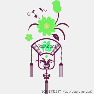 svg矢量绣花图下载