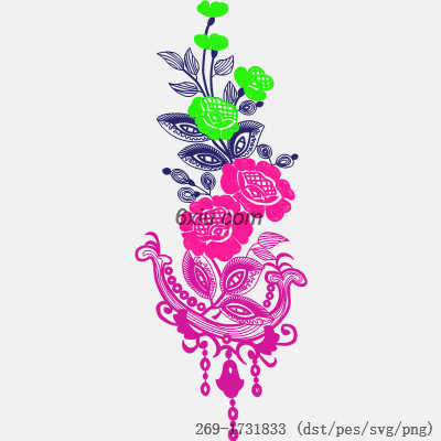 svg矢量绣花图下载