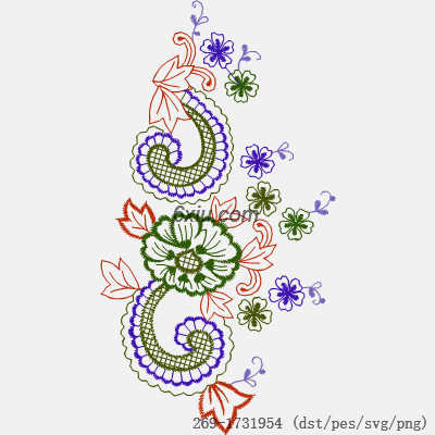 svg矢量绣花图下载