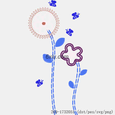 svg矢量绣花图下载