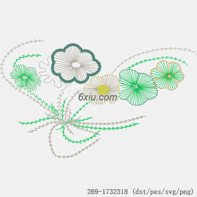 svg矢量绣花图下载