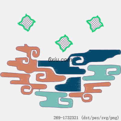 svg矢量绣花图下载
