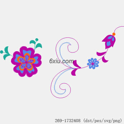svg矢量绣花图下载