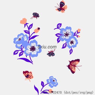 svg矢量绣花图下载