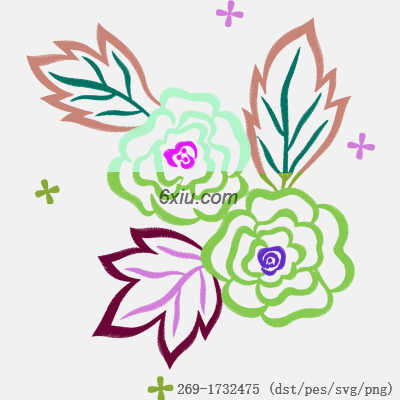 svg矢量绣花图下载