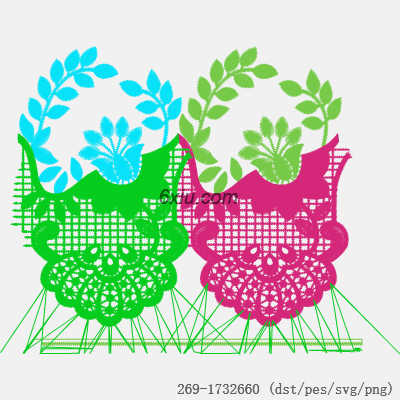 svg矢量绣花图下载