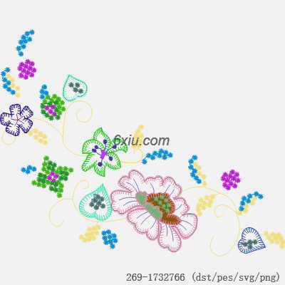svg矢量绣花图下载