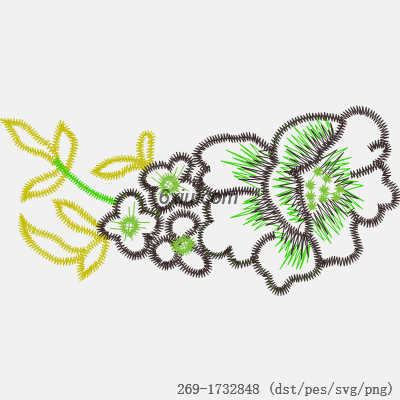 svg矢量绣花图下载