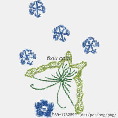 svg矢量绣花图下载