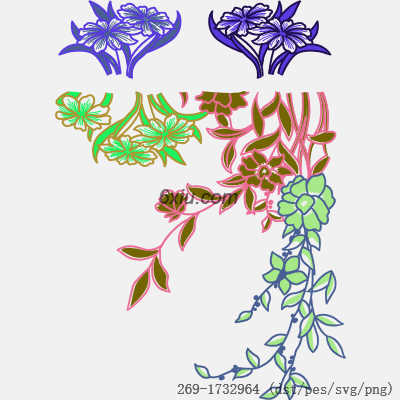 svg矢量绣花图下载