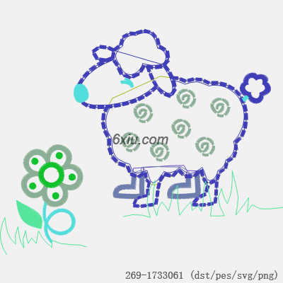 svg矢量绣花图下载