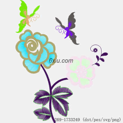 svg矢量绣花图下载