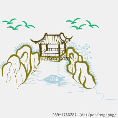 svg矢量绣花图下载