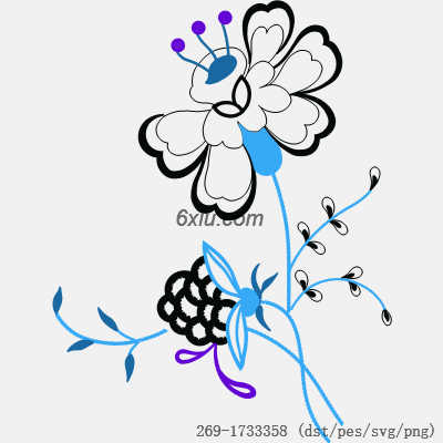 svg矢量绣花图下载
