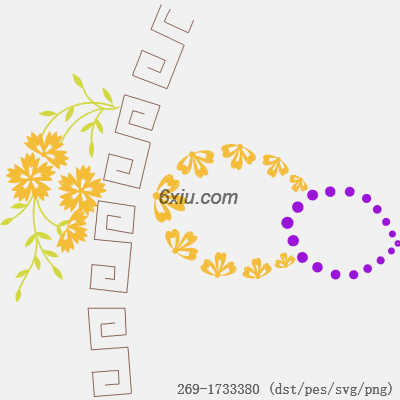 svg矢量绣花图下载