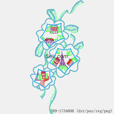 svg矢量绣花图下载