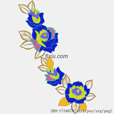 svg矢量绣花图下载