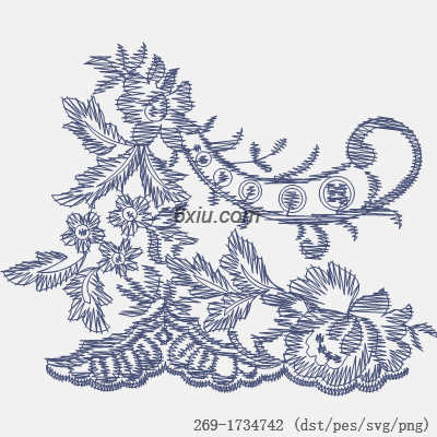 svg矢量绣花图下载