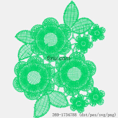 svg矢量绣花图下载
