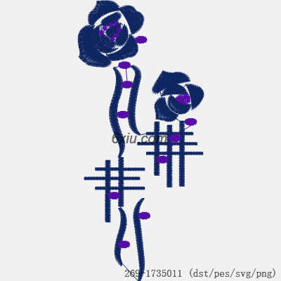 svg矢量绣花图下载