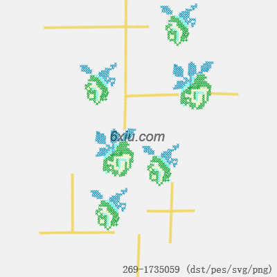 svg矢量绣花图下载