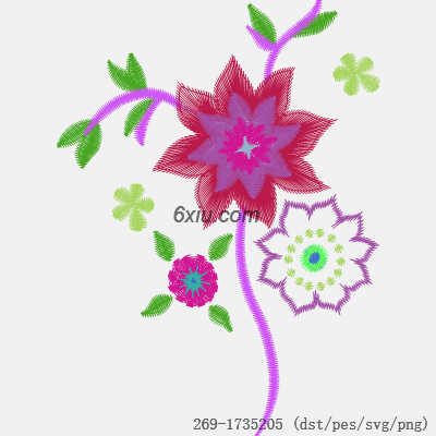 svg矢量绣花图下载