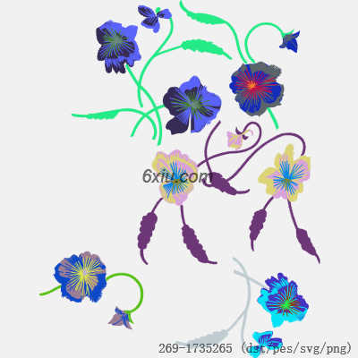 svg矢量绣花图下载