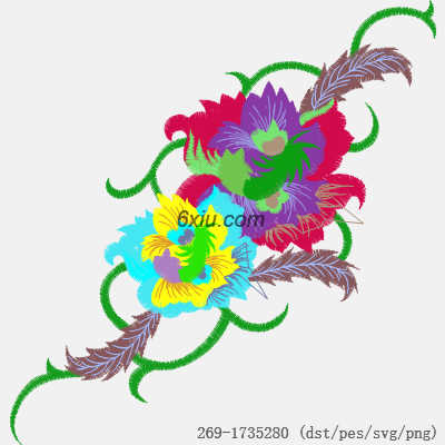svg矢量绣花图下载