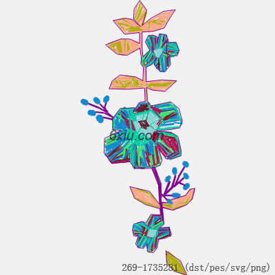 svg矢量绣花图下载