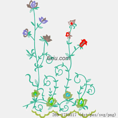 svg矢量绣花图下载