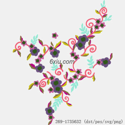 svg矢量绣花图下载