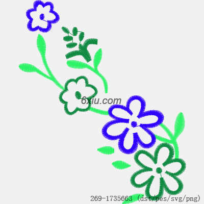 svg矢量绣花图下载