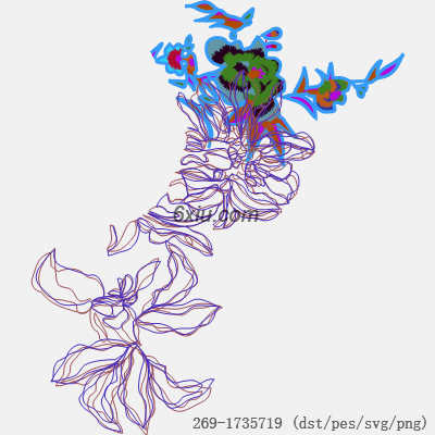 svg矢量绣花图下载