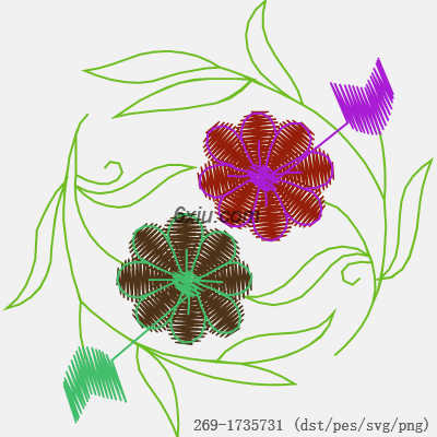 svg矢量绣花图下载