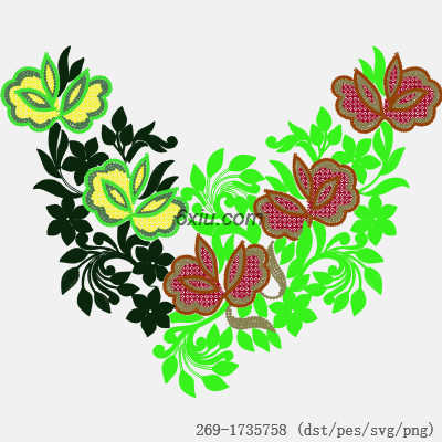 svg矢量绣花图下载