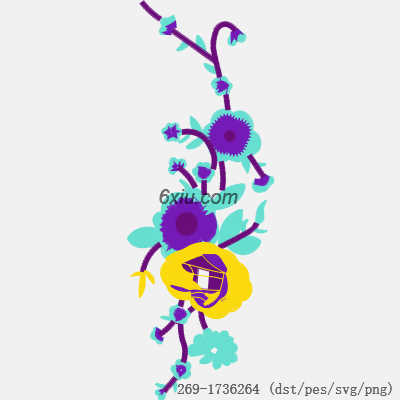 svg矢量绣花图下载