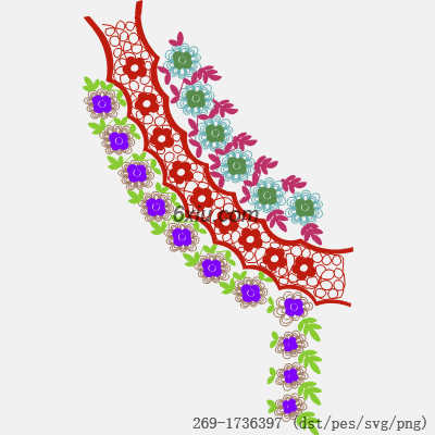 svg矢量绣花图下载