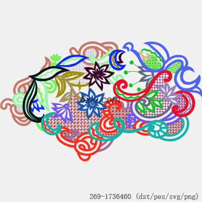 svg矢量绣花图下载