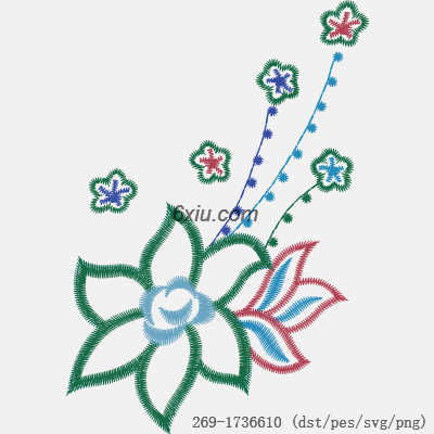 svg矢量绣花图下载