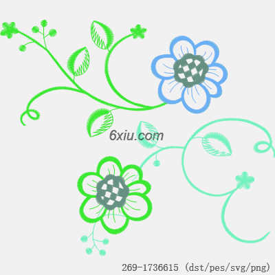 svg矢量绣花图下载